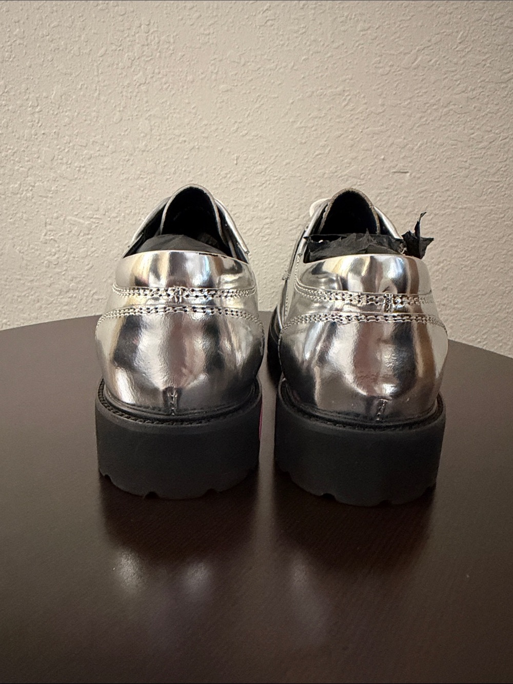 Marc Nolan  Silver Chunky Loafers with Buckle Detail - Picture 3 of 3